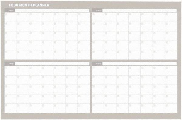 MasterVision - 24" High x 36" Wide Magnetic Dry Erase Calendar - Steel - Americas Tooling