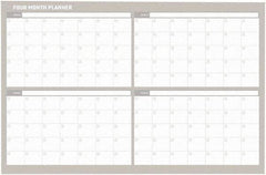 MasterVision - 24" High x 36" Wide Magnetic Dry Erase Calendar - Steel - Americas Tooling