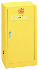 Compact Storage Cabinet - #5474 - 23-1/4 x 18 x 44" - 15 Gallon - w/one shelf, 1-door manual close - Yellow Only - Americas Tooling