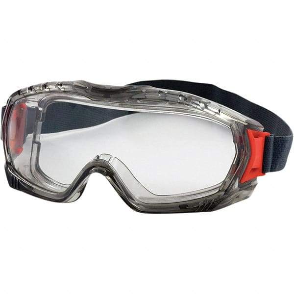 PIP - Size Universal, Clear Polycarbonate Anti-Fog & Scratch Resistant Lens, Safety Goggles - Indirect Vent, Gray PVC Frame, Over the Glass Style - Americas Tooling