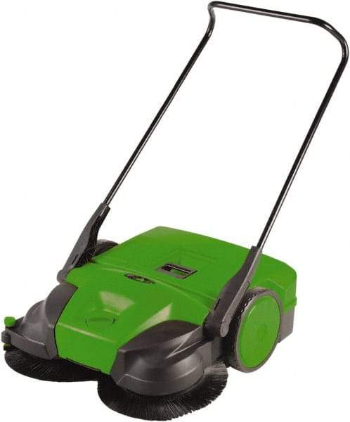 Bissell - 38" Sweeping Width, Triple Brush Sweeper - Self Propelled, Plastic Wheels, Nylon Bristles, 13 Gal Capacity - Americas Tooling