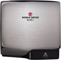 World Dryer - 950 Watt Silver Finish Electric Hand Dryer - 100/120 Volts, 8.3 Amps, 11.43" Wide x 10.7" High x 3.9" Deep - Americas Tooling