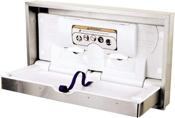 World Dryer - Polyethylene & Stainless Steel Baby Changing Station - 24-1/2" Long x 5-1/2" High x 41.3" Wide - Americas Tooling