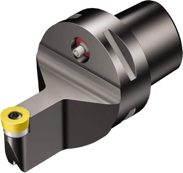 Sandvik Coromant - Neutral Cut, Size C6, RCMT 20 06 M0 Insert Compatiblity, Modular Turning & Profiling Cutting Unit Head - 10mm Ctr to Cutting Edge, 65mm Head Length, Through Coolant, Series CoroTurn 107 - Americas Tooling