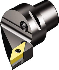 Sandvik Coromant - Left Hand Cut, Size C3, VBMT 11 02 04 & VBMT 2(1.5)1 Insert Compatiblity, Internal Modular Turning & Profiling Cutting Unit Head - 22mm Ctr to Cutting Edge, 40mm Head Length, Through Coolant, Series CoroTurn 107 - Americas Tooling