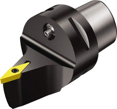 Sandvik Coromant - Neutral Cut, Size C4, VBMT 332 Insert Compatiblity, Modular Turning & Profiling Cutting Unit Head - 0.6mm Ctr to Cutting Edge, 50mm Head Length, Through Coolant, Series CoroTurn 107 - Americas Tooling