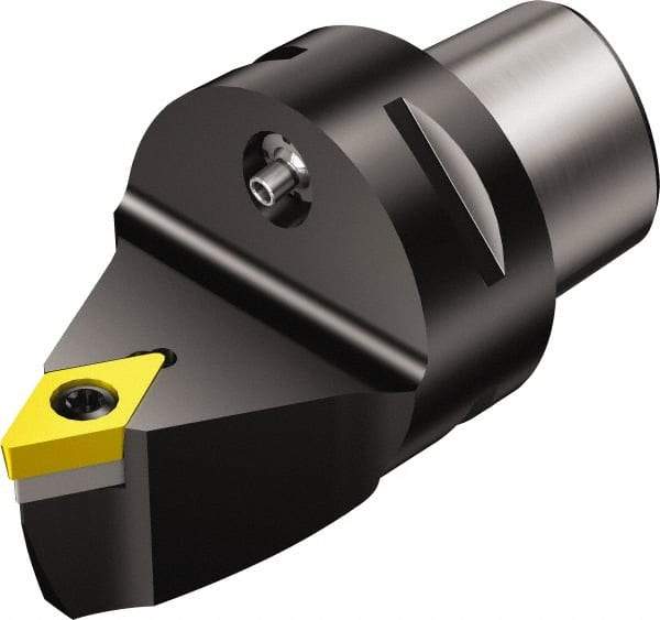 Sandvik Coromant - Neutral Cut, Size C3, DCMT 11 T3 08 & DCMT 3(2.5)2 Insert Compatiblity, Internal Modular Turning & Profiling Cutting Unit Head - 0.5mm Ctr to Cutting Edge, 40mm Head Length, Through Coolant, Series CoroTurn 107 - Americas Tooling