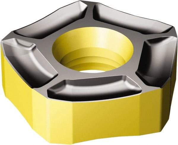 Sandvik Coromant - 357R2408 PM Grade 4240 Carbide Milling Insert - TiCN/Al2O3/TiN Finish, 7.94mm Thick, 24mm Inscribed Circle, 1mm Corner Radius - Americas Tooling