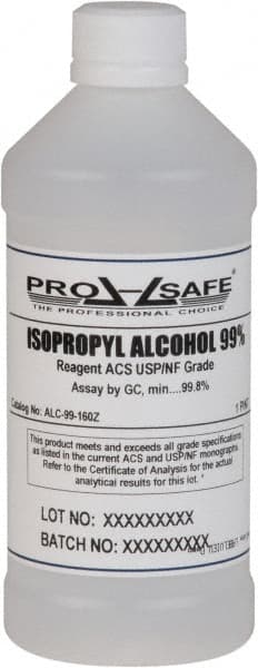 PRO-SAFE - 16 oz Isopropyl Alcohol Liquid - Comes in Bottle, 99% Isopropyl Alcohol - Americas Tooling