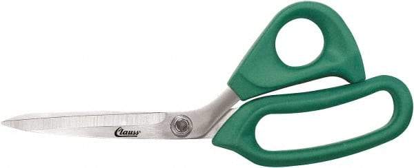 Clauss - 6" LOC, 9" OAL Stainless Steel Bent Shears - Rubber Offset Handle, For Paper, Fabric - Americas Tooling
