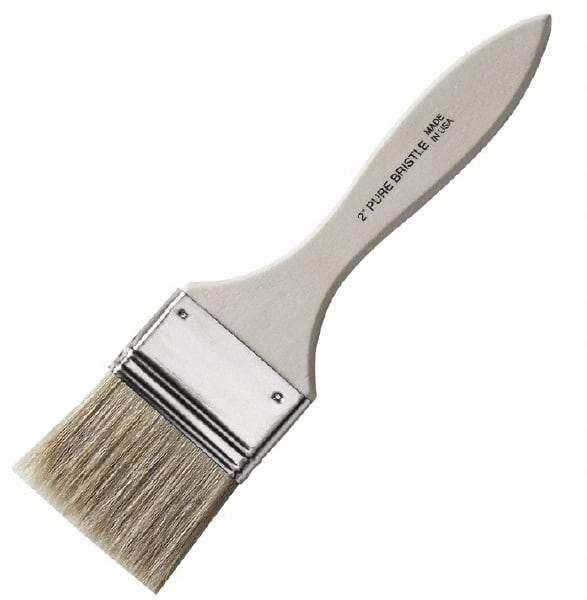 Made in USA - 2" Hog Chip Brush - 1-5/8" Bristle Length, Wood Handle - Americas Tooling