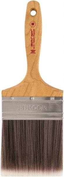 Wooster Brush - 4" Synthetic Wall Brush - 3-15/16" Bristle Length, Maple Handle - Americas Tooling