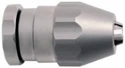 Accupro - 3/8-24, 0.3 to 3.18mm Capacity, Threaded Mount Stainless Steel Drill Chuck - Keyless, 26.5mm Sleeve Diam, 44.5mm Open Length - Exact Industrial Supply