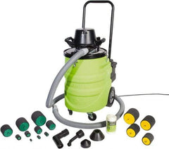 Greenlee - 12 Gal Plastic Tank, Electric Powered Power Fishing Blower/Wet/Dry Vacuum System - 120 Volt, 11.8 Amps, 15' Hose Fitting, Washable Stainless Steel, Accessories Included - Americas Tooling