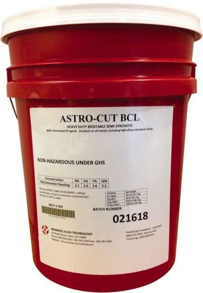 Monroe Fluid Technology - 5 Gal Pail Cutting & Grinding Fluid - Semisynthetic - Americas Tooling