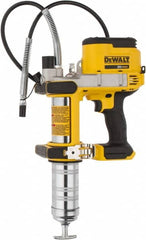 DeWALT - 10,000 Max psi, Flexible Battery-Operated Grease Gun - 16 oz Capacity, Bulk & Cartridge Fill, Includes Shoulder Strap - Americas Tooling