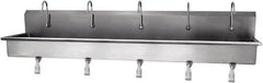 SANI-LAV - 97" Long x 16-1/2" Wide Inside, 1 Compartment, Grade 304 Stainless Steel Hands Free Hand Sink - 16 Gauge, 100" Long x 20" Wide x 18" High Outside, 8" Deep - Americas Tooling