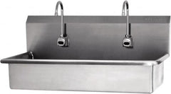 SANI-LAV - 37" Long x 16-1/2" Wide Inside, 1 Compartment, Grade 304 Stainless Steel Hands Free Hand Sink - 16 Gauge, 40" Long x 20" Wide x 18" High Outside, 8" Deep - Americas Tooling