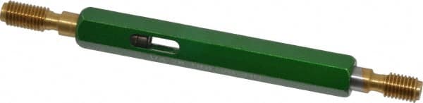 GF Gage - 1/4-28, Class 2B, Double End Plug Thread Go/No Go Gage - High Speed Steel, Size 1 Handle Included - Americas Tooling