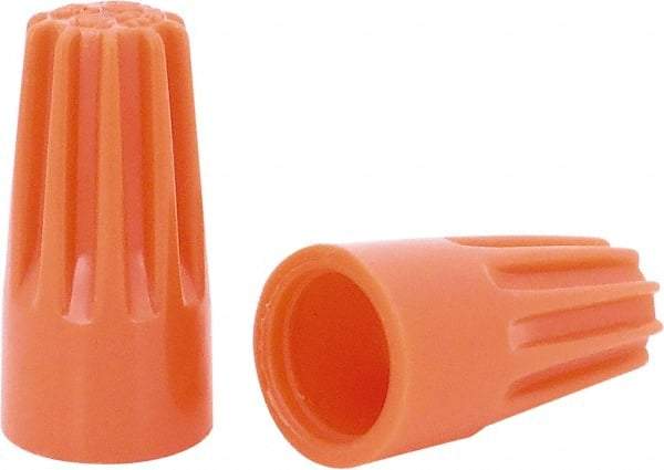 Ideal - 1, 18 + & 1, 20 to 2, 14 AWG, 600 Volt, Flame Retardant, Standard Twist on Wire Connector - Orange, 221°F - Americas Tooling