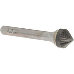 OSG - 1/2" Head Diam, 1/4" Shank Diam, 24 Flute 90° Solid Carbide Countersink - Americas Tooling