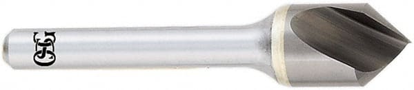 OSG - 1" Head Diam, 1/2" Shank Diam, 1 Flute 82° Solid Carbide Countersink - Americas Tooling