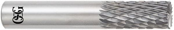 OSG - 3/8" Diam, 1" LOC, End Mill End, Solid Carbide Diamond Pattern Router Bit - Right Hand Cut, 2-1/2" OAL, 3/8" Shank Diam, Use on Alloy Steel, Carbon Steel, Hardened Steel - Americas Tooling