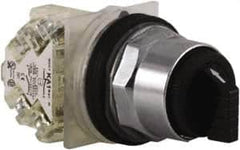 Square D - 30mm Mount Hole, 3 Position, Selector Switch Only - Black, Maintained (MA), Nonilluminated - Americas Tooling