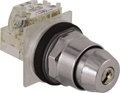 Square D - 30mm Mount Hole, 2 Position, Key Operated, Selector Switch Only - Nonilluminated - Americas Tooling