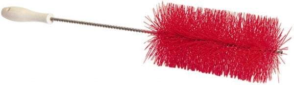 PRO-SOURCE - 1" Bristle Length, Plastic Food Service Brush - 6-1/2" Long x 2" Wide Head, 21" OAL, Red, Wire Block - Americas Tooling