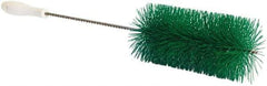 PRO-SOURCE - 1" Bristle Length, Plastic Food Service Brush - 6-1/2" Long x 2" Wide Head, 21" OAL, Green, Wire Block - Americas Tooling