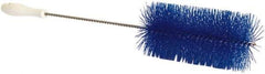 PRO-SOURCE - 1" Bristle Length, Plastic Food Service Brush - 6-1/2" Long x 2" Wide Head, 21" OAL, Blue, Wire Block - Americas Tooling