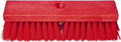 PRO-SOURCE - 1-3/4" Bristle Length, Polypropylene Food Service Brush - 10" Long x 2-1/2" Wide Head, Red, Foam Block - Americas Tooling