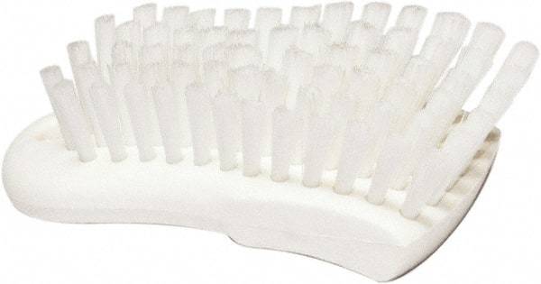 PRO-SOURCE - 1-1/16" Bristle Length, Polypropylene Food Service Brush - 6" Long x 2.63" Wide Head, White, Foam Block - Americas Tooling