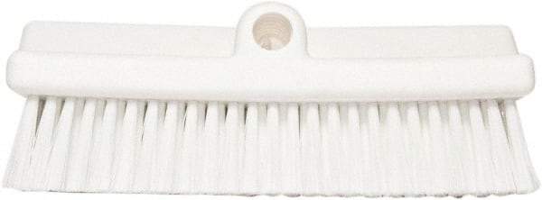 PRO-SOURCE - 1-3/4" Bristle Length, Polypropylene Food Service Brush - 10" Long x 5" Wide Head, 20" OAL, Long Handle, White, Foam Block - Americas Tooling