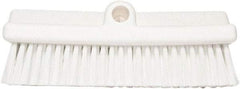 PRO-SOURCE - 1-3/4" Bristle Length, Polypropylene Food Service Brush - 10" Long x 5" Wide Head, 20" OAL, Long Handle, White, Foam Block - Americas Tooling