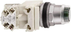 Schneider Electric - 1.18 Inch Mount Hole, Extended Straight, Pushbutton Switch - Round, Illuminated, Momentary (MO), Weatherproof, Dust and Oil Resistant - Americas Tooling