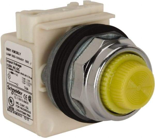 Square D - 120 V Yellow Lens Indicating Light - Americas Tooling