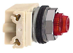 Square D - 120 V Green Lens LED Indicating Light - Round Lens, Screw Clamp Connector, 70mm OAL x 54mm Wide, Shock Resistant, Vibration Resistant - Americas Tooling