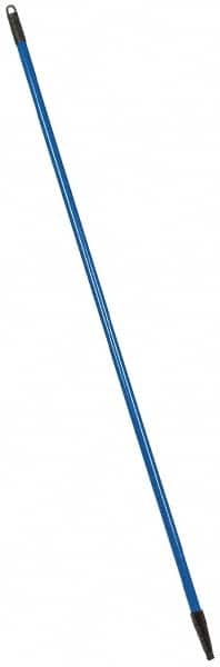 PRO-SOURCE - 60 x 1-1/4" Fiberglass Handle for Floor Squeegees & Push Brooms - Threaded Connection, Blue - Americas Tooling