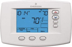 White-Rodgers - 45 to 99°F, 4 Heat, 2 Cool, Premium Residential Digital 7 Day Programmable Universal Multi-Stage or Heat Pump Thermostat - 0 to 30 Volts, Horizontal Mount, Electronic Contacts Switch - Americas Tooling