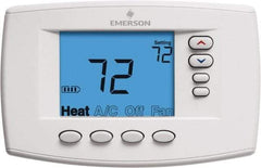 White-Rodgers - 45 to 99°F, 4 Heat, 2 Cool, Premium Residential Digital 7 Day Programmable Universal Multi-Stage or Heat Pump Thermostat - 0 to 30 Volts, Horizontal Mount, Electronic Contacts Switch - Americas Tooling