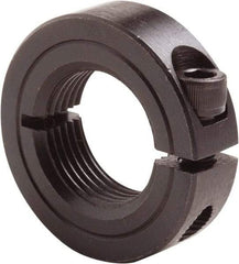 Climax Metal Products - 1-3/8-12 Thread, Steel, One Piece Threaded Shaft Collar - 2-1/4" Outside Diam, 9/16" Wide - Americas Tooling