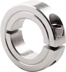 Climax Metal Products - 3/16" Bore, Steel, One Piece Clamp Collar - 11/16" Outside Diam, 5/16" Wide - Americas Tooling