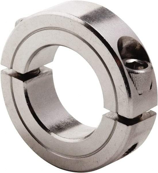 Climax Metal Products - 3-3/4" Bore, Stainless Steel, Two Piece Clamp Collar - 5" Outside Diam, 7/8" Wide - Americas Tooling