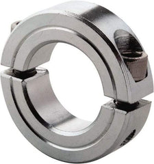 Climax Metal Products - 2-1/4" Bore, Steel, Two Piece Clamp Collar - 3-1/4" Outside Diam, 3/4" Wide - Americas Tooling