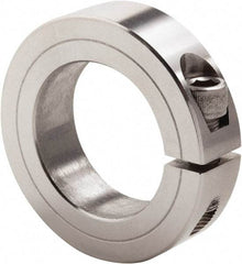 Climax Metal Products - 3-7/16" Bore, Stainless Steel, One Piece Clamp Collar - 4-3/4" Outside Diam, 7/8" Wide - Americas Tooling