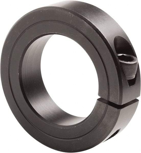 Climax Metal Products - 3-3/16" Bore, Steel, One Piece Clamp Collar - 4-1/2" Outside Diam, 7/8" Wide - Americas Tooling