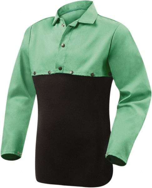 Steiner - Size M, Flame Resistant, Cape Sleeves - Cotton, 9 oz, Green - Americas Tooling