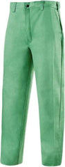 Steiner - Cotton Flame Resistant/Retardant Pants - Zipper Closure, 4 Pockets, 40" Waist, 34" Inseam, Green, ASTM D6413-10 - Americas Tooling